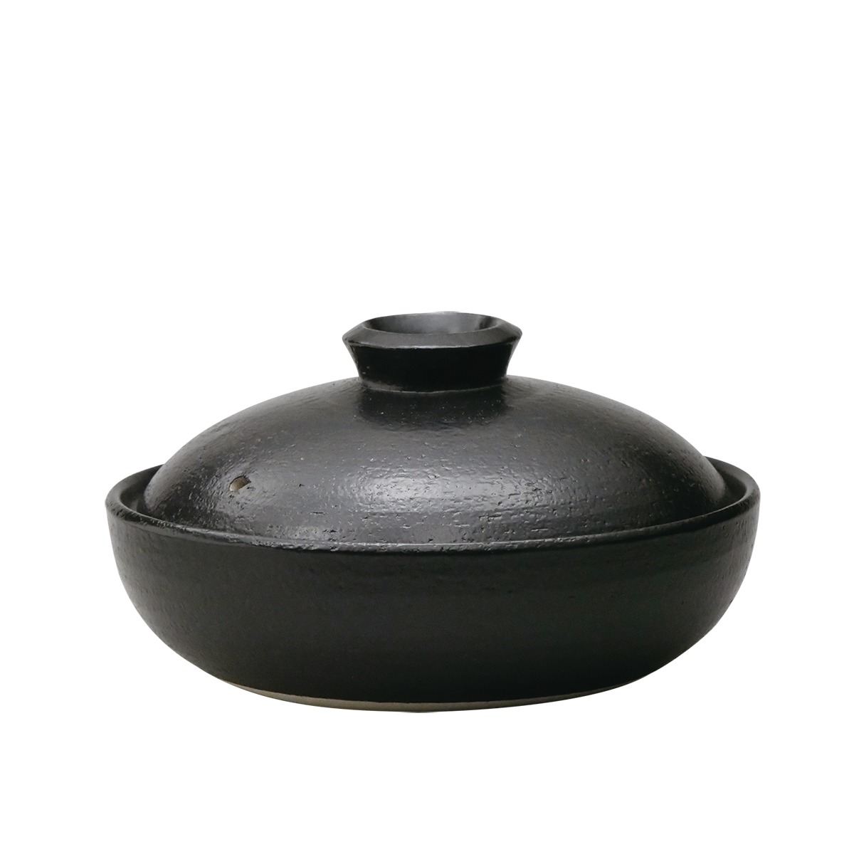 日常茶飯器 黒 7.5号平鍋(持手なし)
